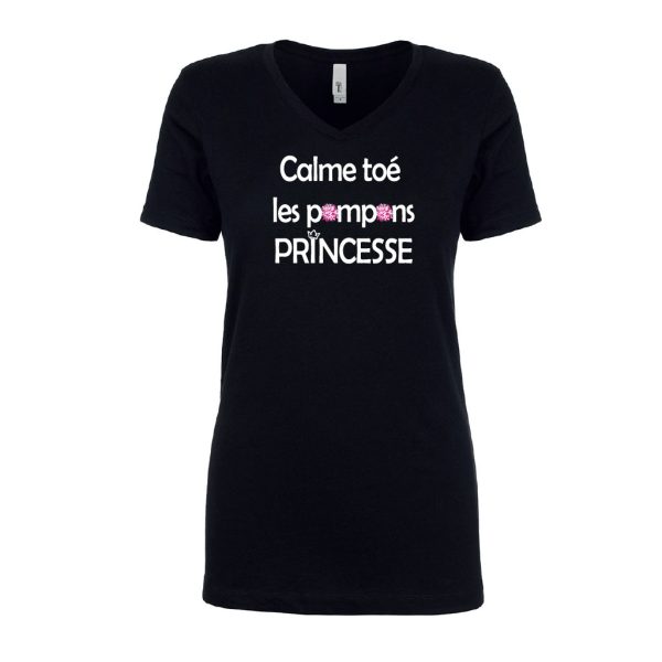 T-Shirt Femme - Calme toé le pompoms princesse